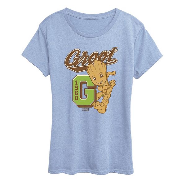 

Женская футболка Guardians of the Galaxy Groot Marvel, Heather Chambray Blue, Синий, Женская футболка Guardians of the Galaxy Groot Marvel, Heather Chambray Blue