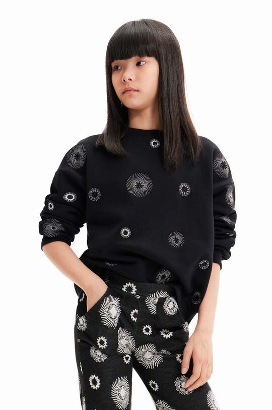 

Детская хлопковая толстовка Desigual, черный