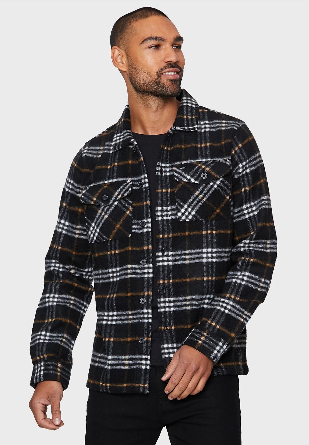 

Рубашка Christopher Luxe Threadbare, цвет black check