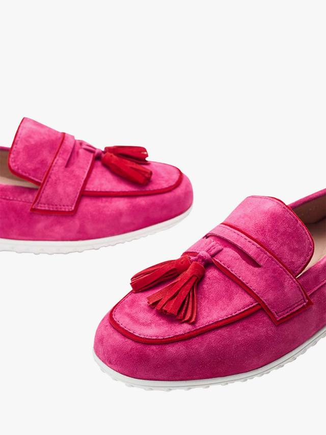 Гибридные мокасины из замши elinia Moda in Pelle, розовый — фото 4