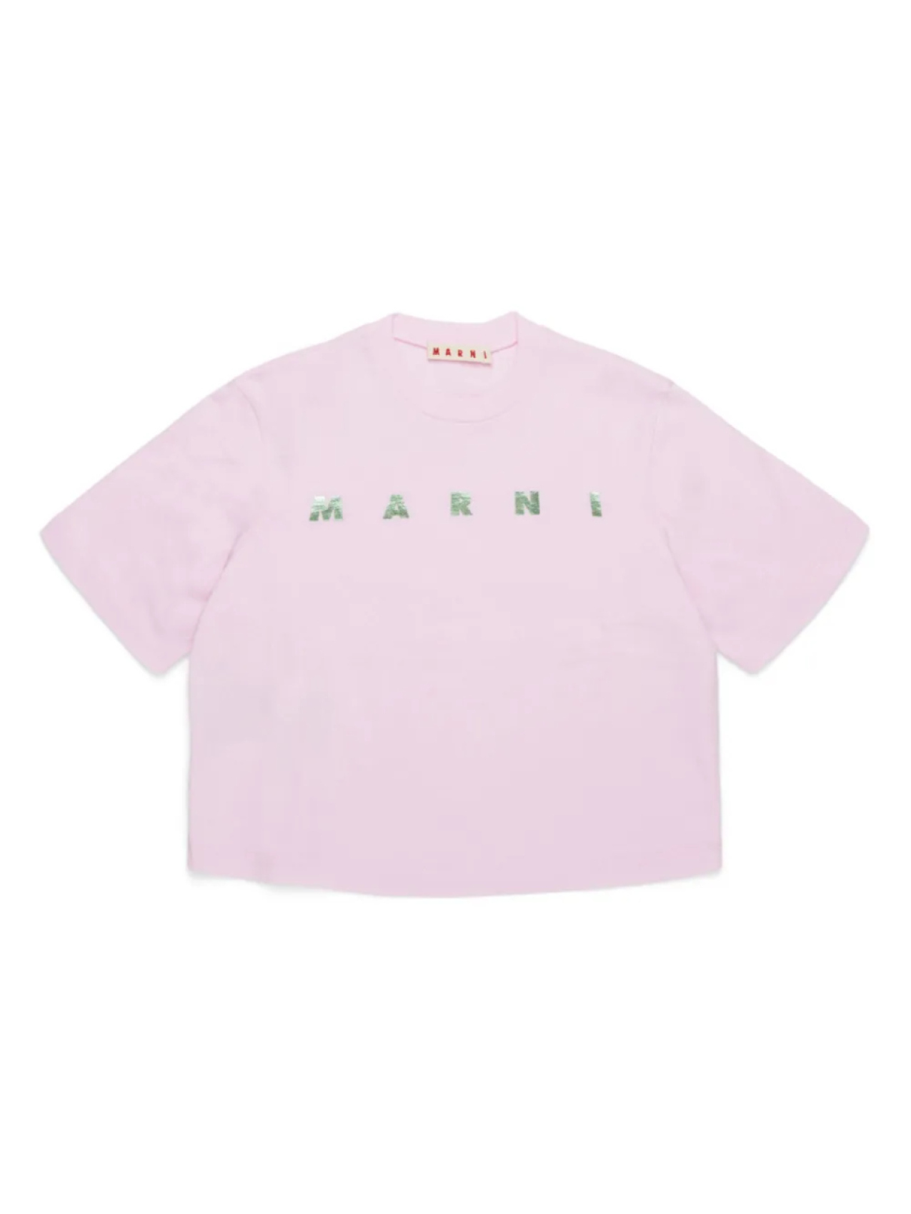

Marni Kids футболка с логотипом, розовый