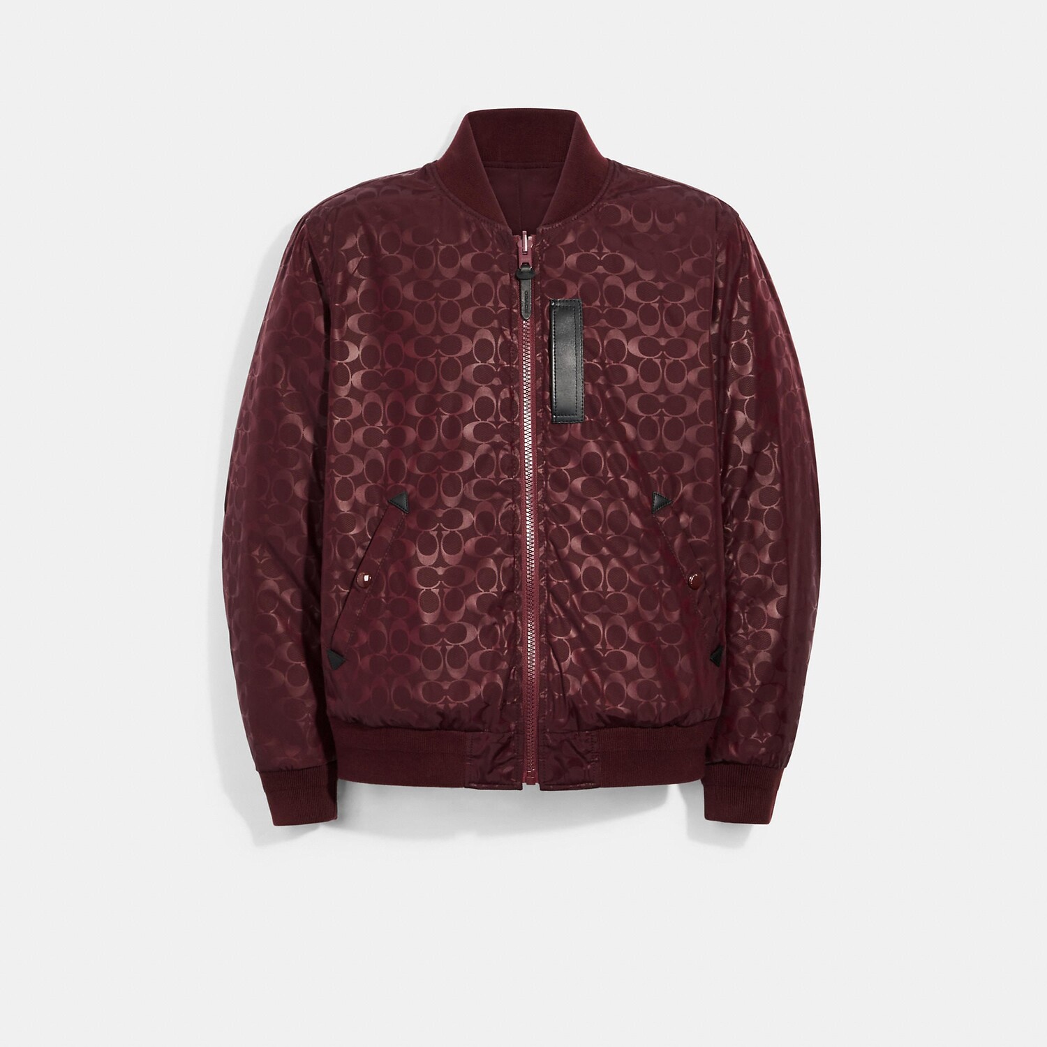 

Двусторонняя куртка Coach Outlet Signature Ma 1, цвет Maroon