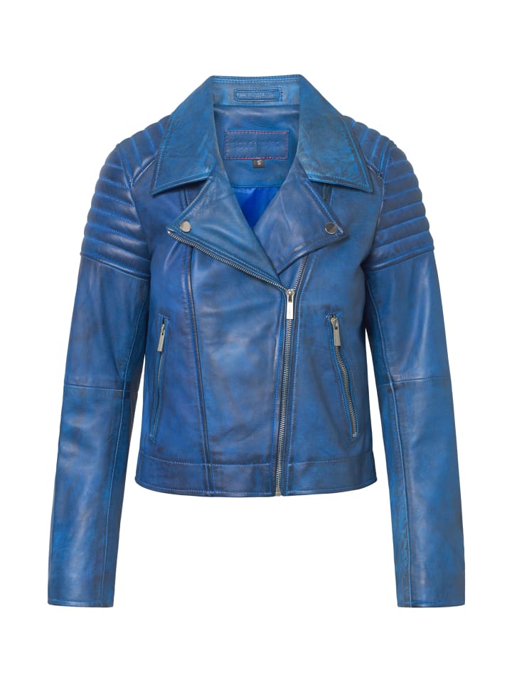 

Кожаная куртка Bolongaro Trevor Lederjacke LUNA BIKER, цвет VALLARTA BLUE