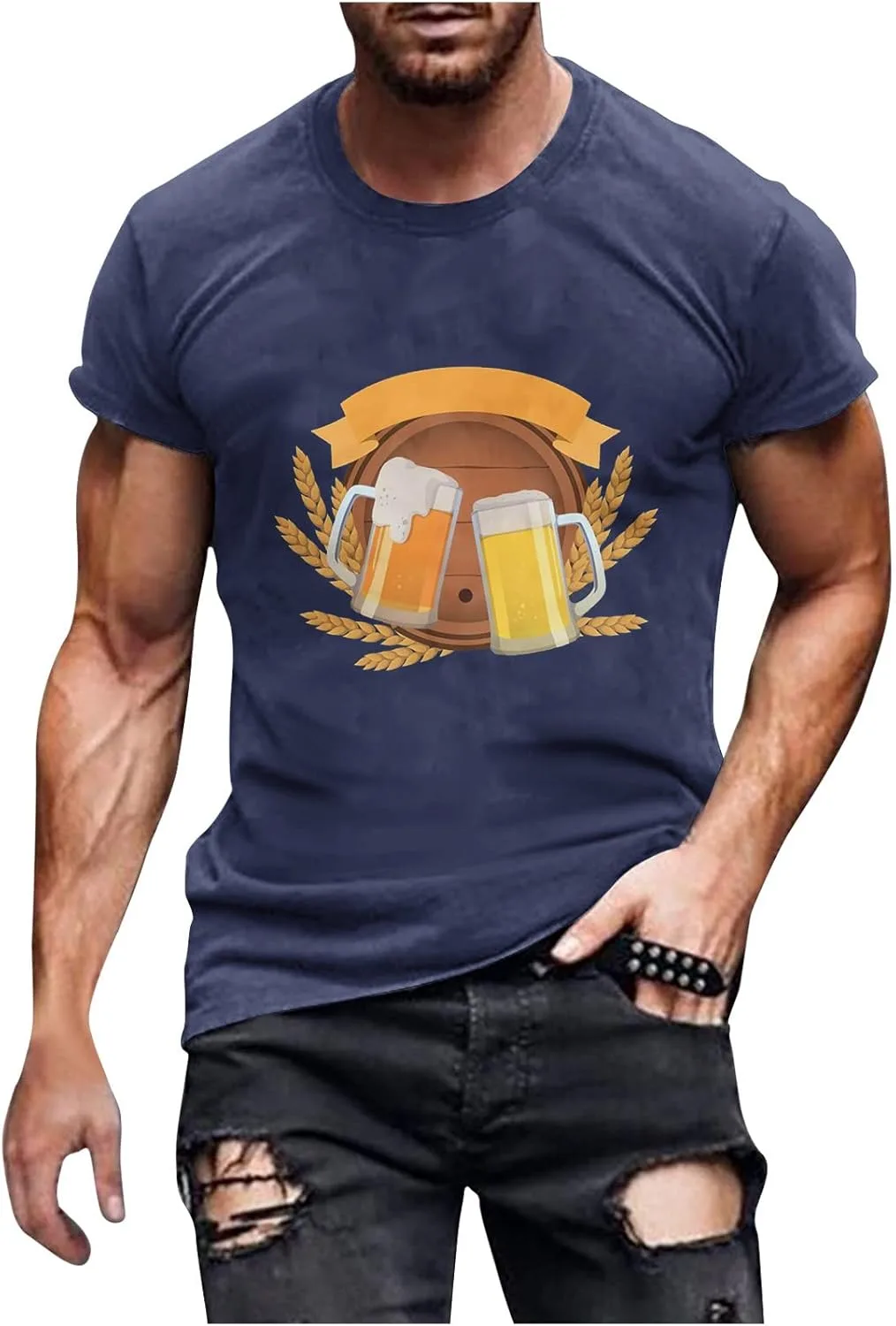 

Футболка с принтом Oktoberfest для мужчин Zeiyignr