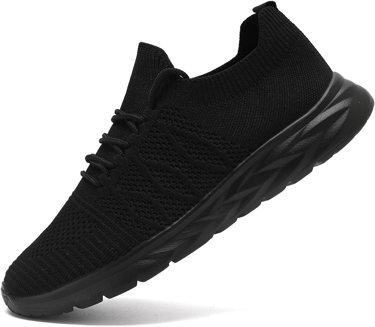 

Мужские кроссовки для бега, легкие спортивные слипоны для тренажерного зала и тенниса, противоскользящие, дышащие, удобные, повседневные модные сетчатые обувь Xkowuo, черный
