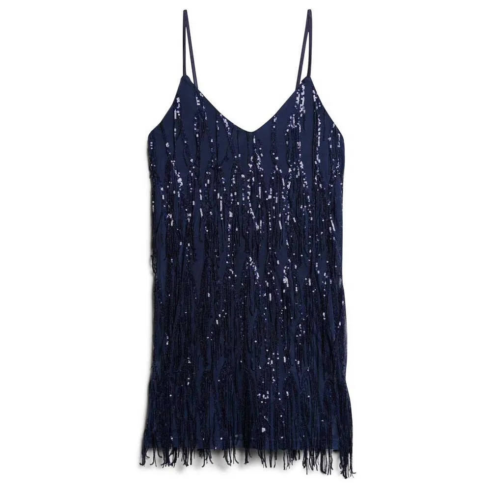

Платье Superdry Fringe sleeveless short, синий
