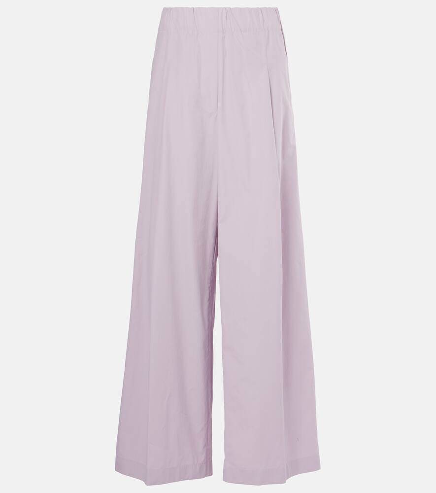 

Хлопковые брюки с высокой талией и широкими штанинами Dries Van Noten, Lilac