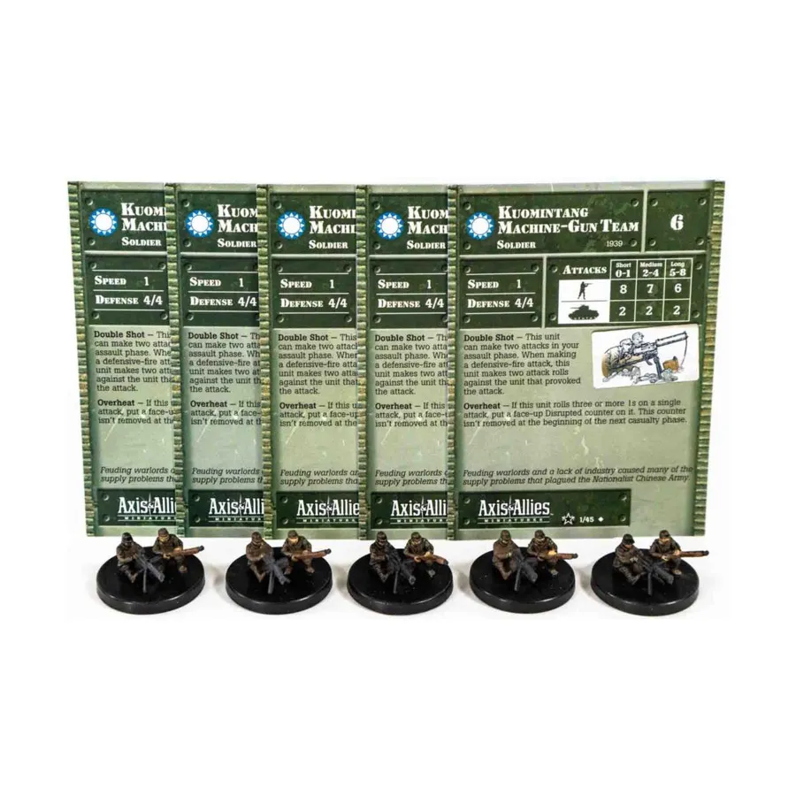 

Гоминьдановская пулеметная команда (U) x5, Axis & Allies - Collectible Miniatures Game - Set #2 Singles
