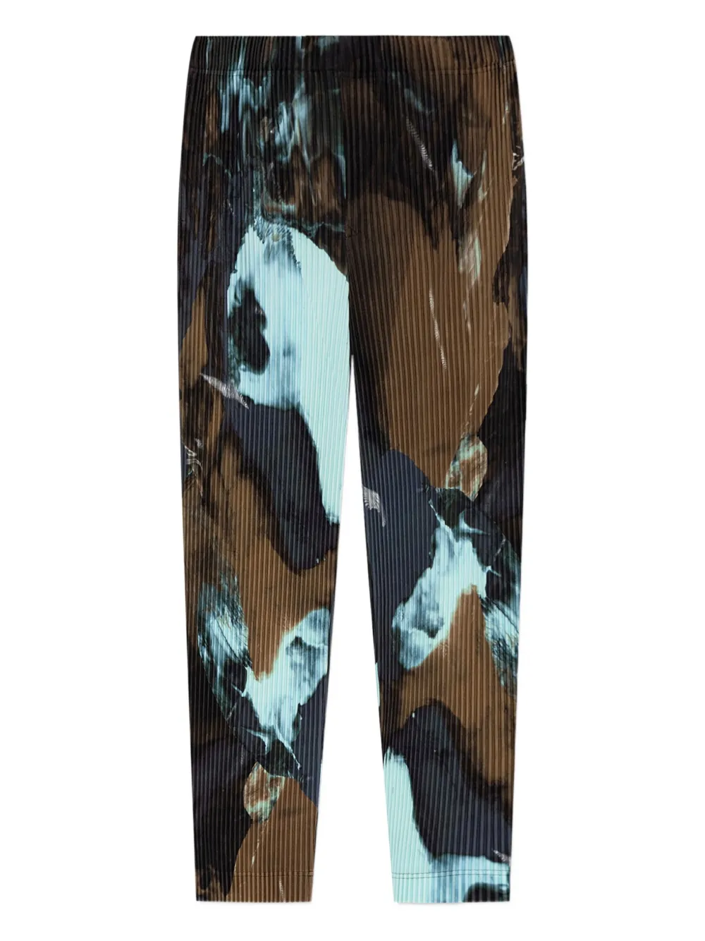 

Плиссированные брюки с абстрактным принтом Homme Plissé Issey Miyake, коричневый