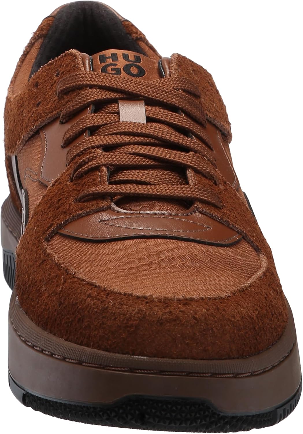 Кроссовки Hugo Mens Ripstop Mix Suede низкие, коричневый — фото 2