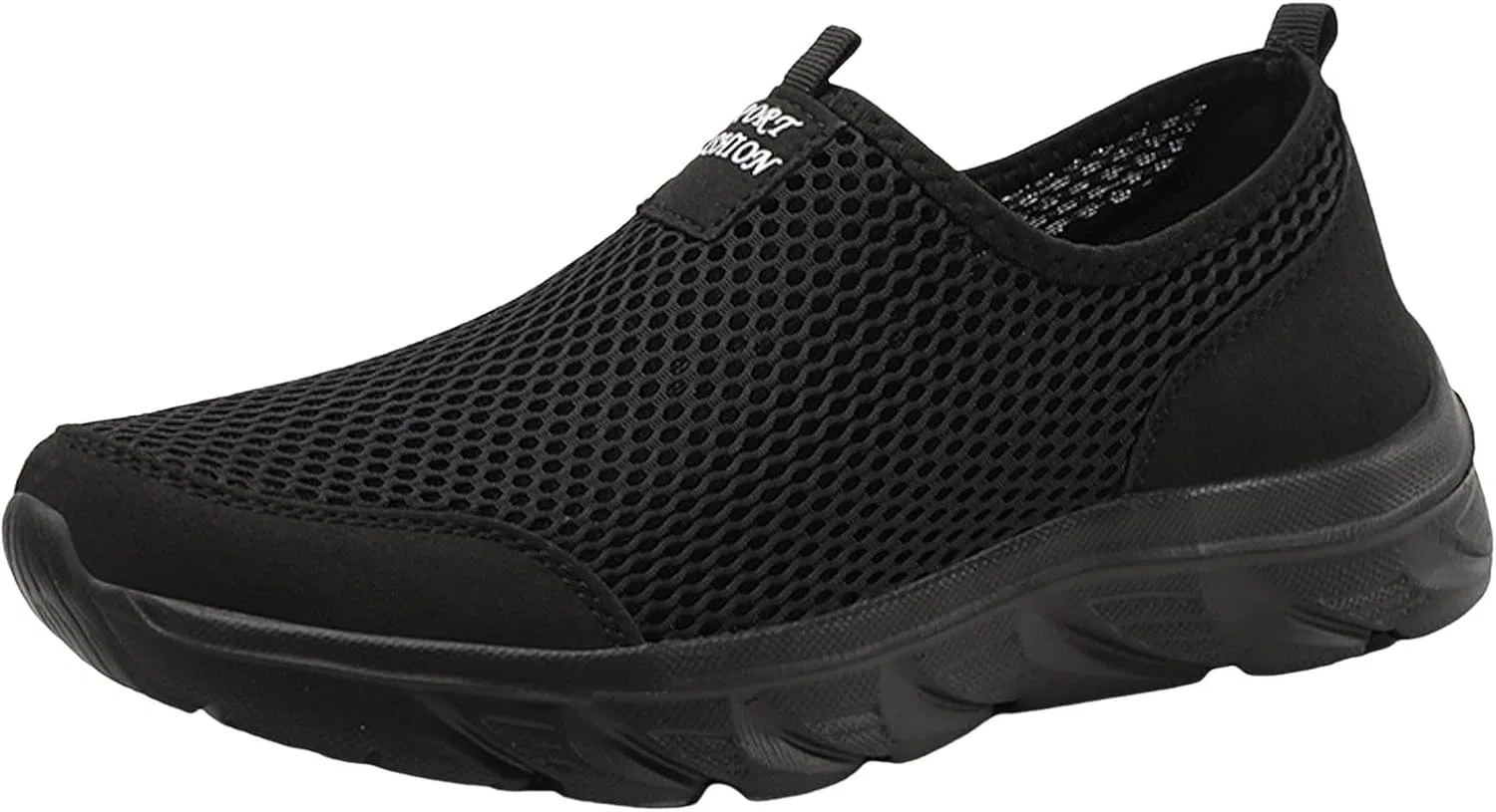Спортивные кроссовки Herren Mesh Atmungsaktive Sommer Sneaker Бег Теннис Straßenlaufschuhe Bequeme Weich Laufschuhe Фитнес-студия Слипоны Turnschuhe Бег трусцой Walkingschuhe Wander Schlüpfen Schuhe Generic, Schwarz