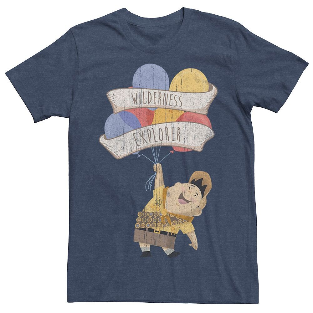 

Мужская футболка с графическим рисунком Disney/Pixar's Up Russell Wilderness Explorer Disney / Pixar, цвет Navy Heather