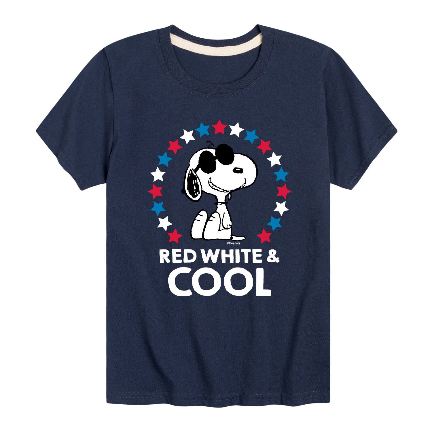 

Футболка Peanuts Snoopy «Red White And Cool» для мальчиков 8–20 лет Licensed Character, синий