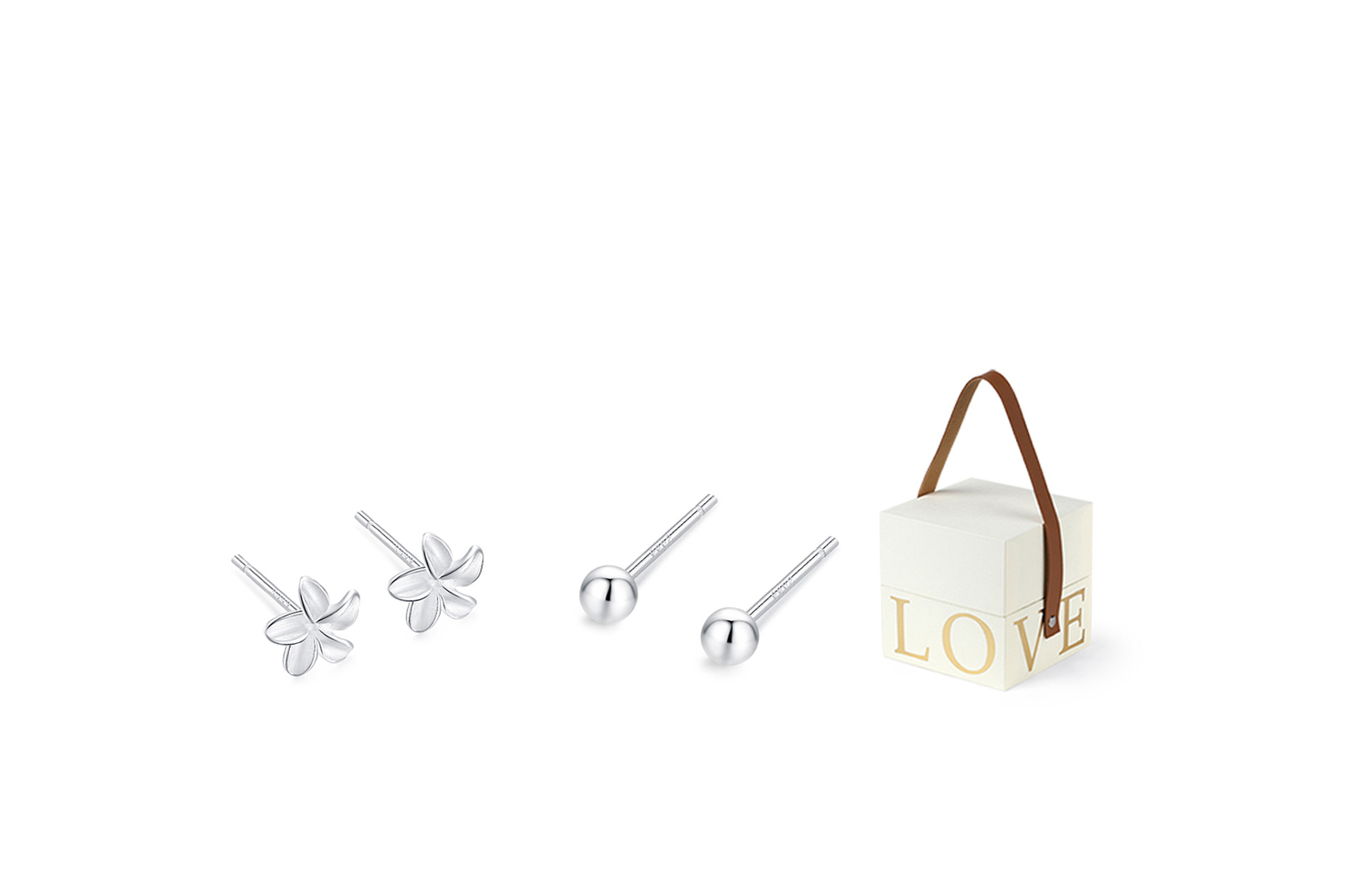 

MISS TOOYA Серьги-гвоздики из стерлингового серебра для женщин