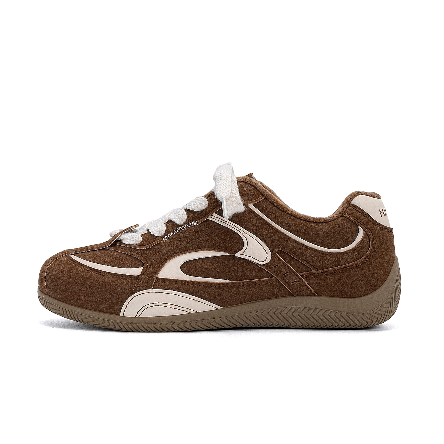 

Легкие и дышащие низкие кроссовки для скейтбординга мужские HUANQIU, коричневый (fleece-lined)