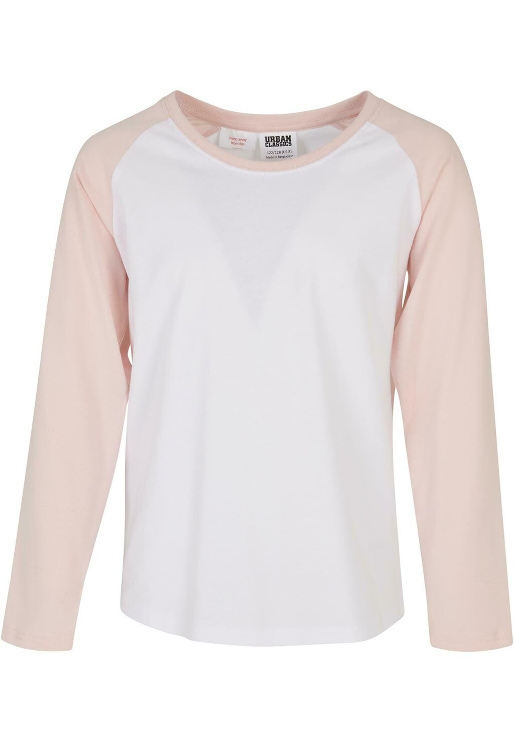 

Футболка с длинным рукавом Contrast Raglan Urban Classics, цвет white pink