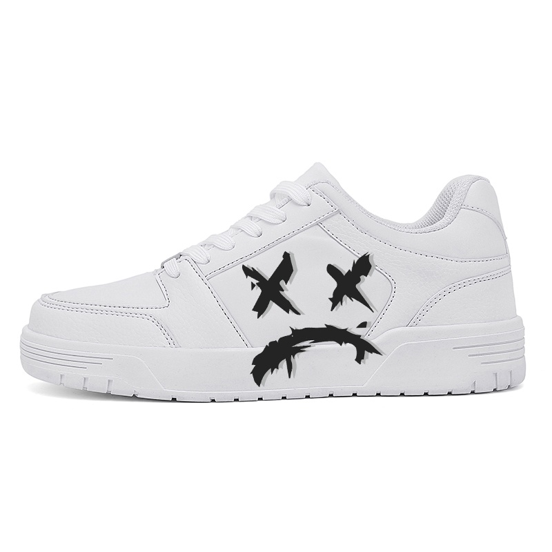 

Легкие и дышащие низкие мужские кроссовки для скейтбординга GQWE, White Black