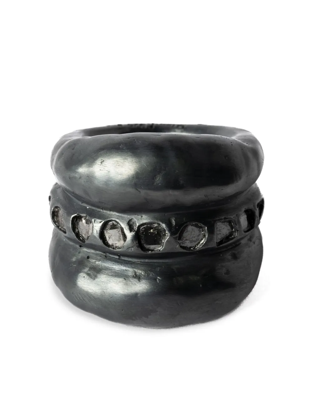 

Серебряное кольцо Stack с бриллиантами Parts of Four, черный