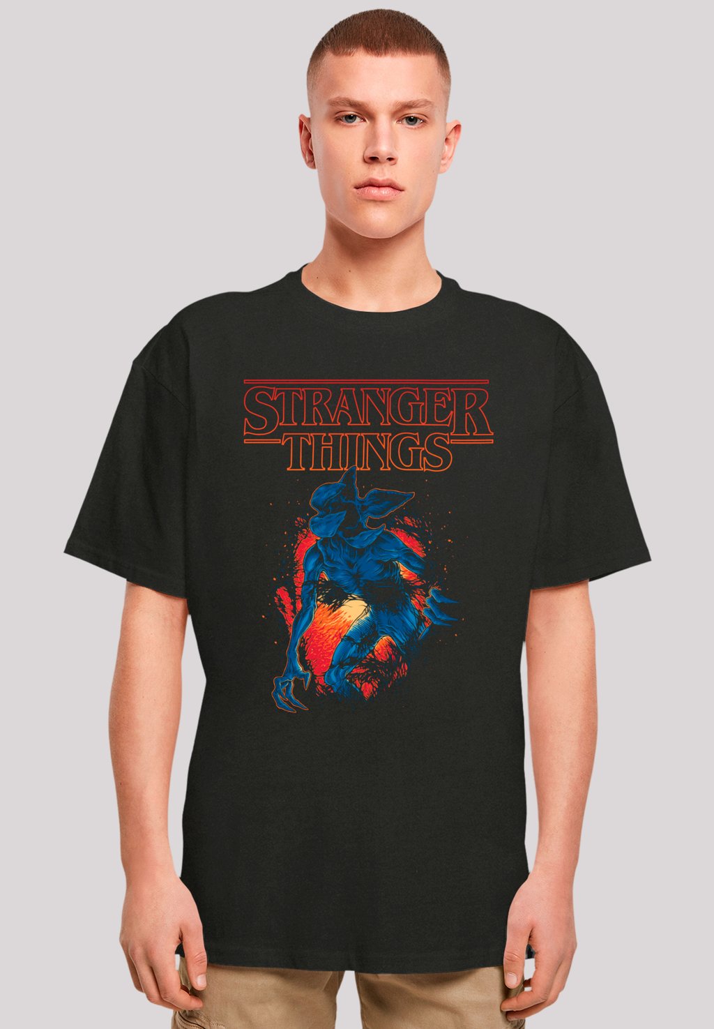 

Футболка с принтом STRANGER THINGS DEMOCAVE NETFLIX TV SERIES F4NT4STIC, черный