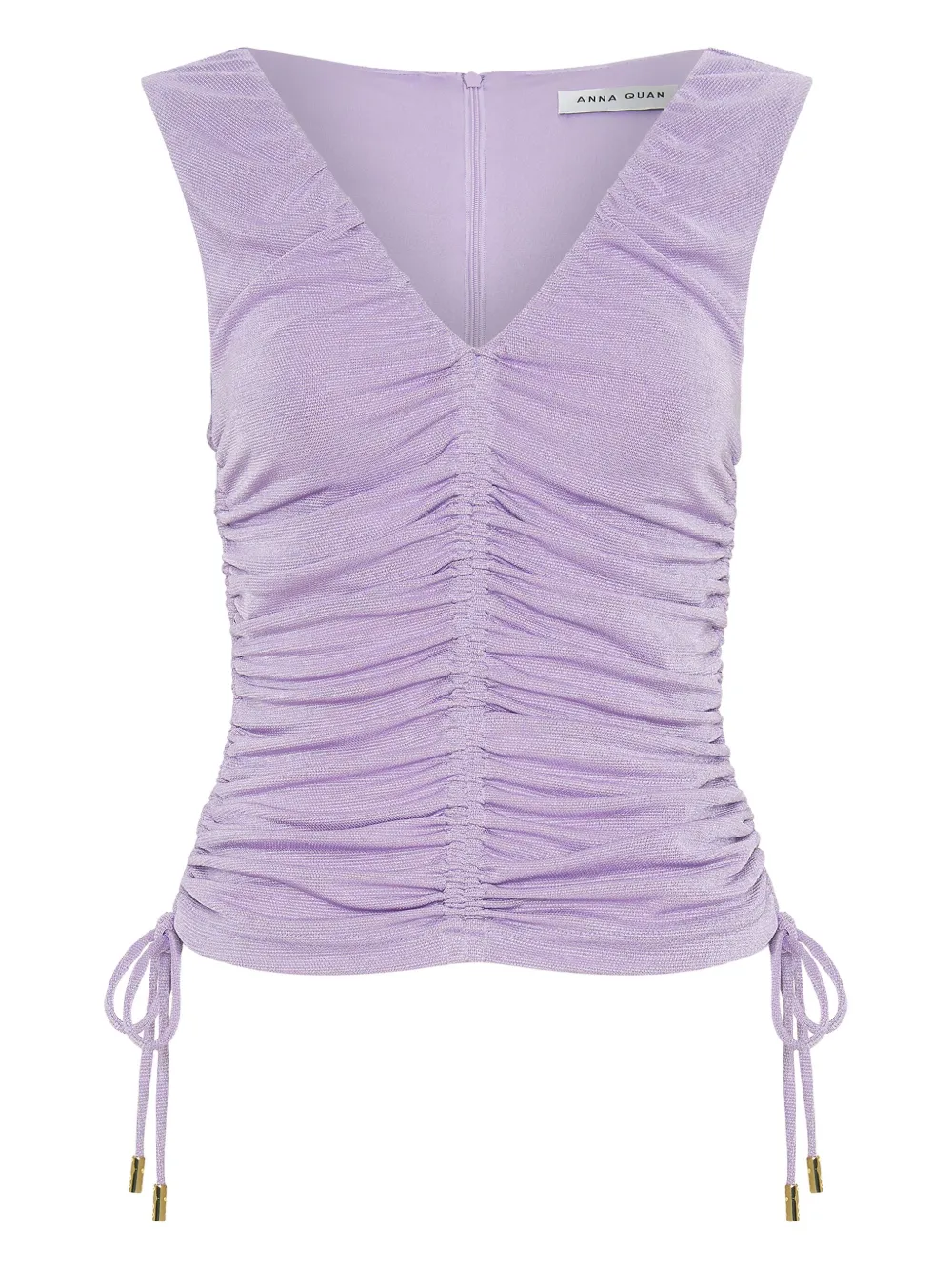 

Топ со сборками Anna Quan, фиолетовый