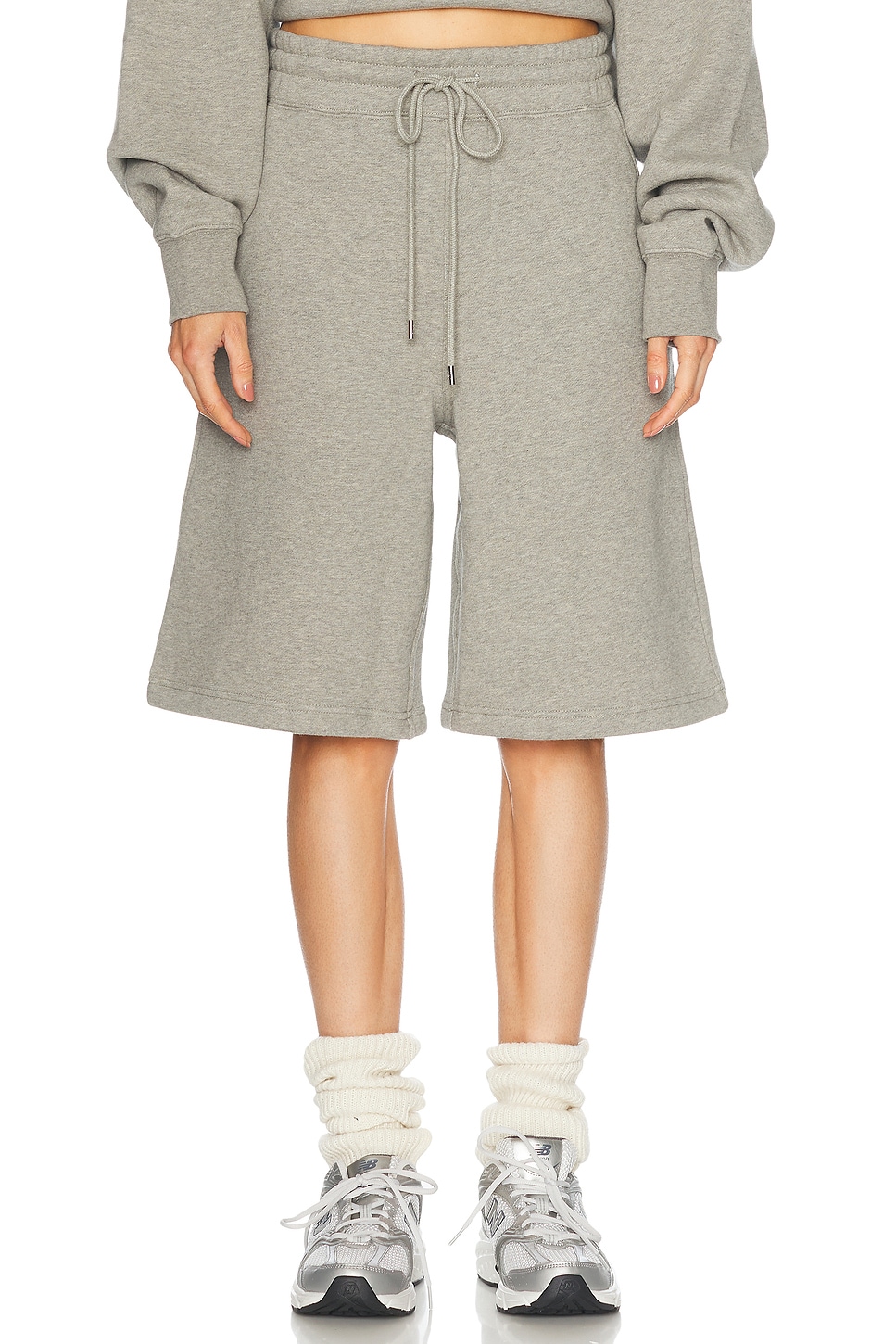 

Широкие флисовые шорты WAO, цвет Heather Grey