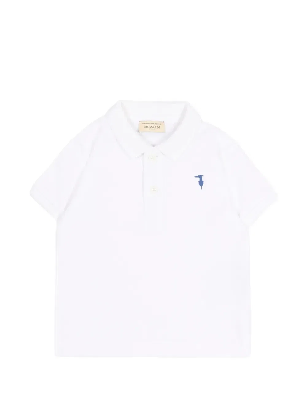Поло с короткими рукавами Trussardi Junior, белый