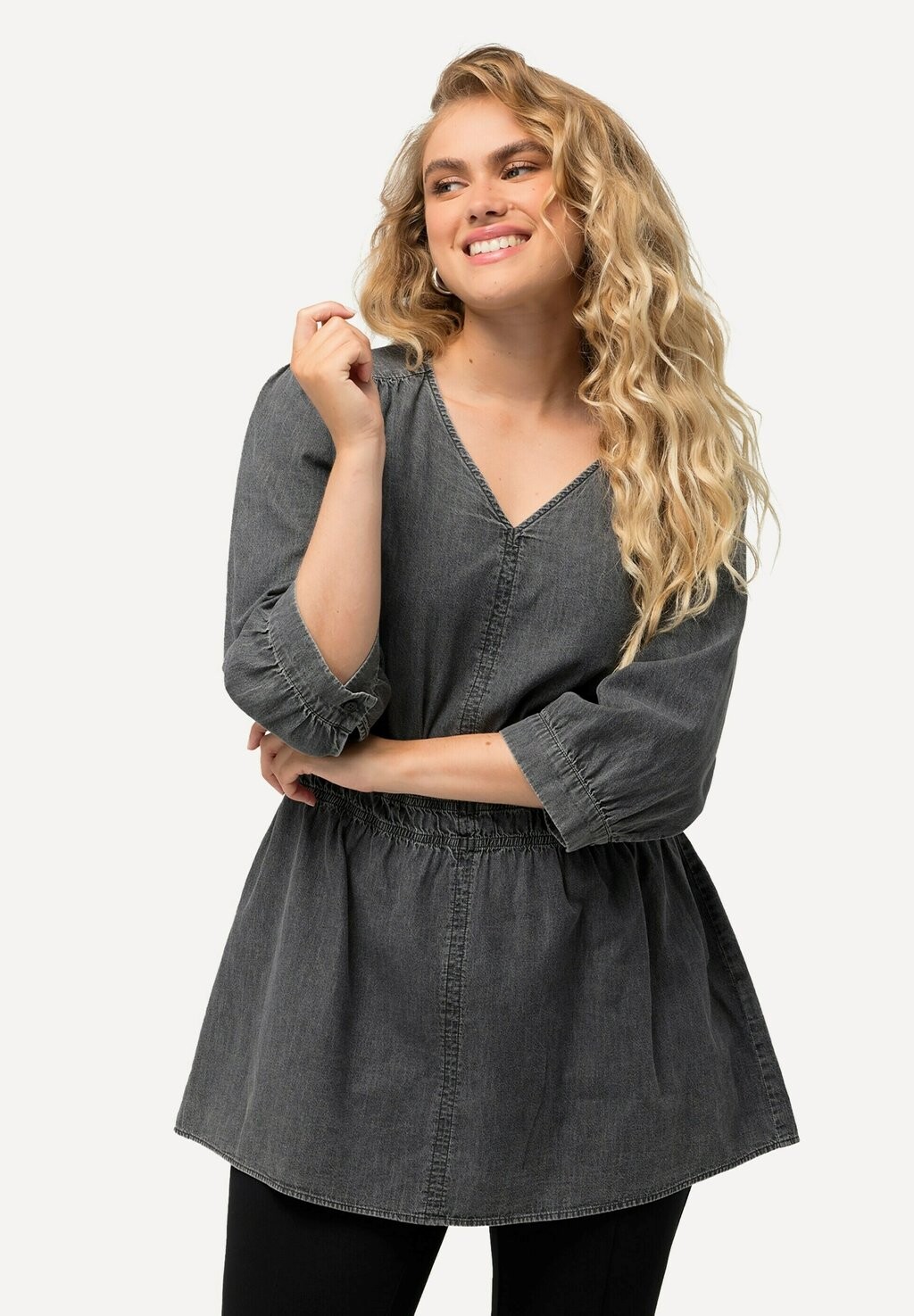 

Блуза Ulla Popken, цвет Mottled Anthracite