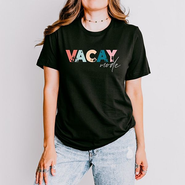

Футболка с коротким рукавом Vacay mode colorful Simply Sage Market, Black, Черный, Футболка с коротким рукавом Vacay mode colorful Simply Sage Market, Black