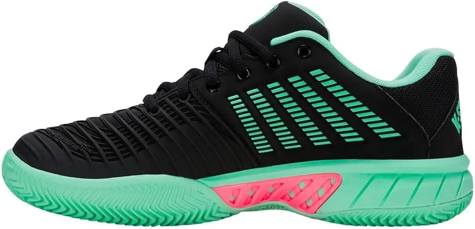 Кроссовки теннисные K-Swiss Express Light 3 Clay, Black Neon Mint Neon Pastel Pink — фото 3