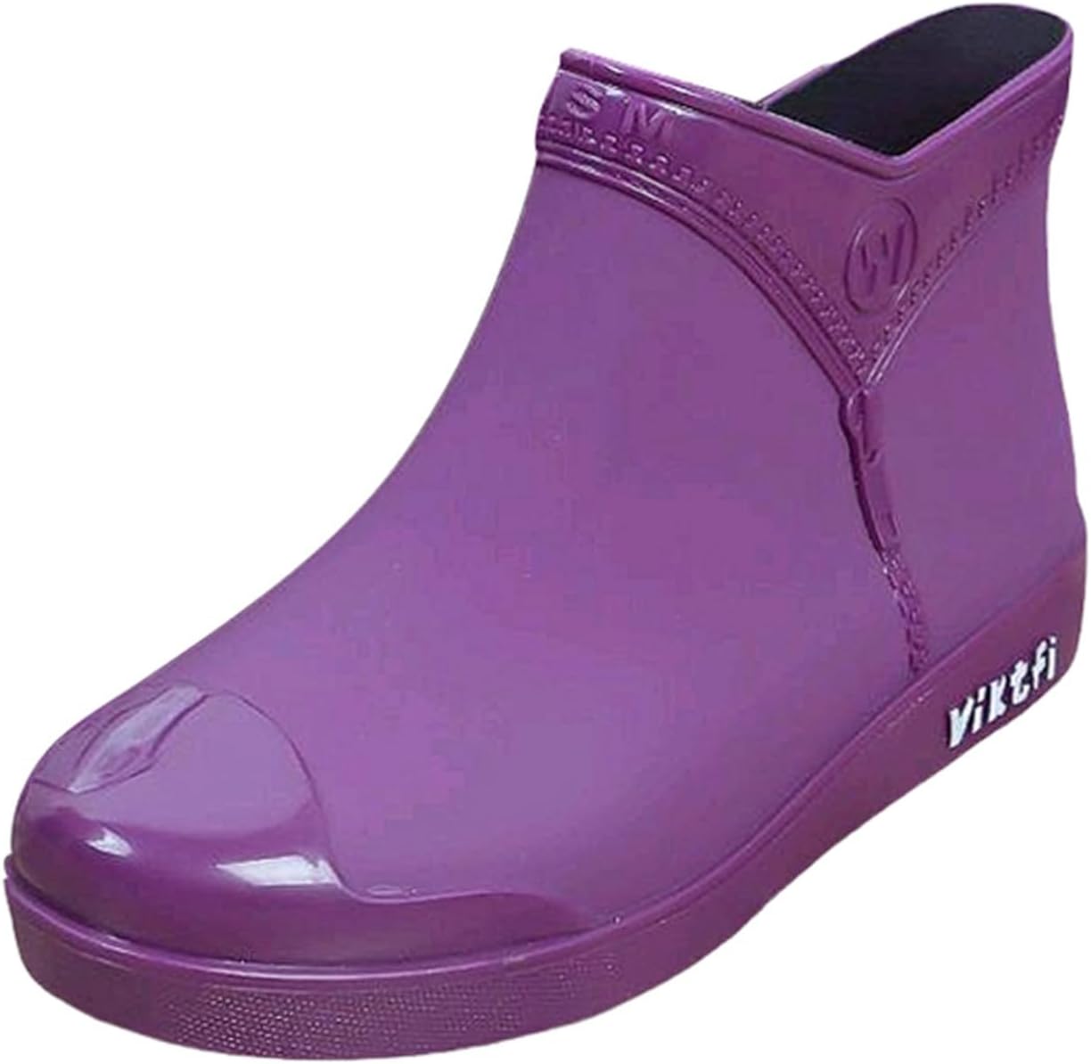 

Мужские ботинки на толстой подошве, резиновые с коротким голенищем, водонепроницаемые, противоскользящие, для рыбалки, лодочных прогулок, работы, садоводства Generic, фиолетовый