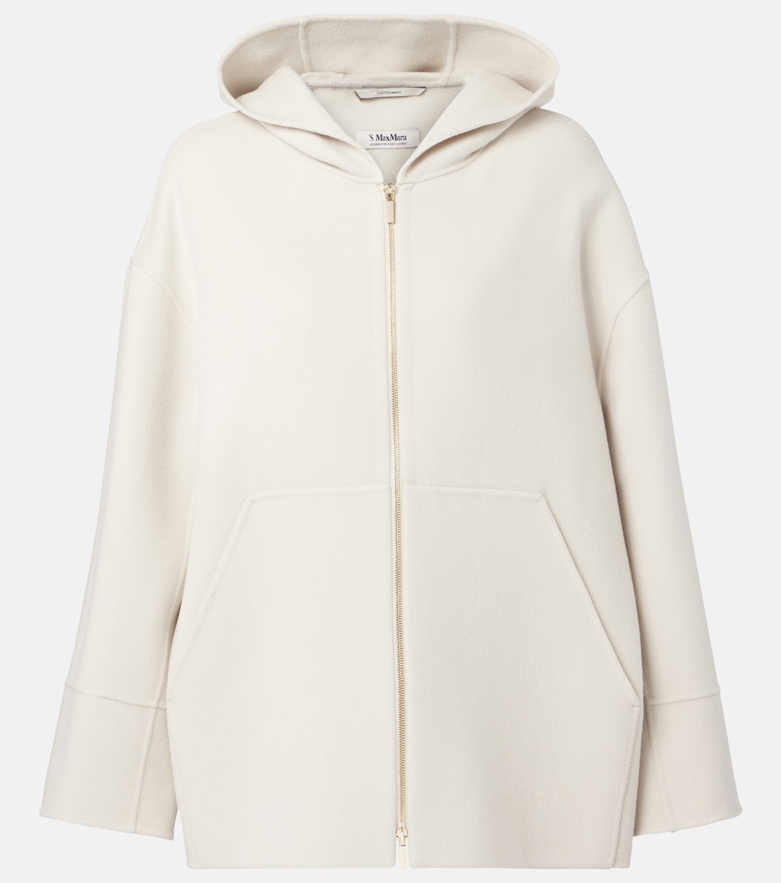 

Ромино худи на молнии из натуральной шерсти S Max Mara, Winter White