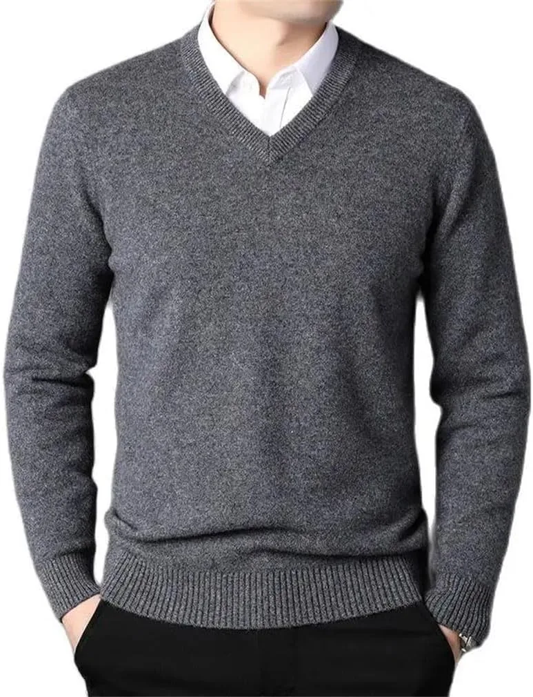 

Кашемировый свитер с V-образным вырезом для мужчин