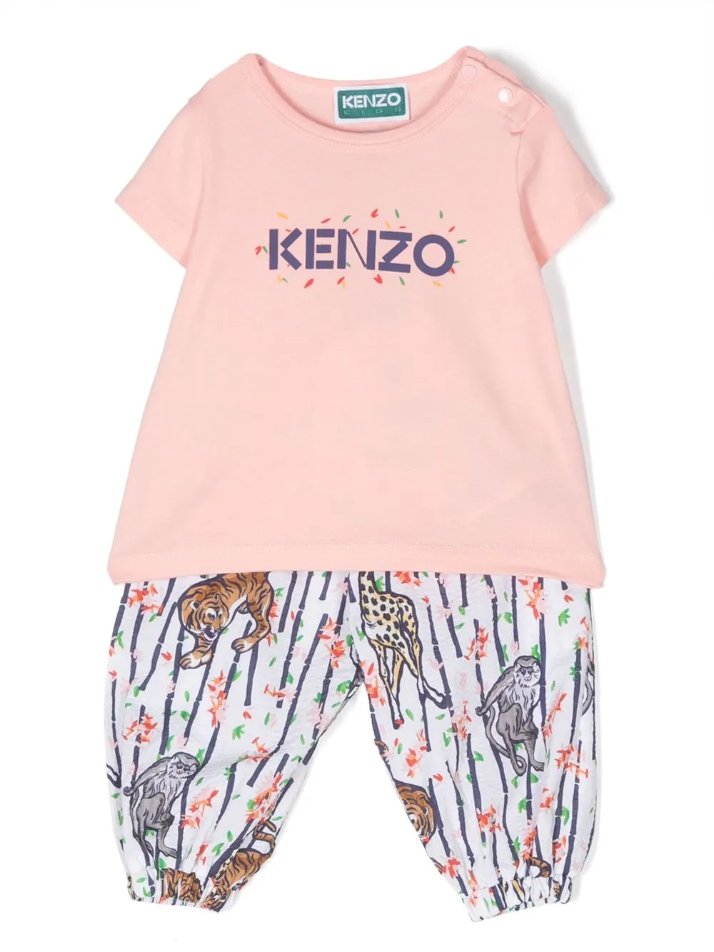 

Брюки с принтом Kenzo Kids, розовый