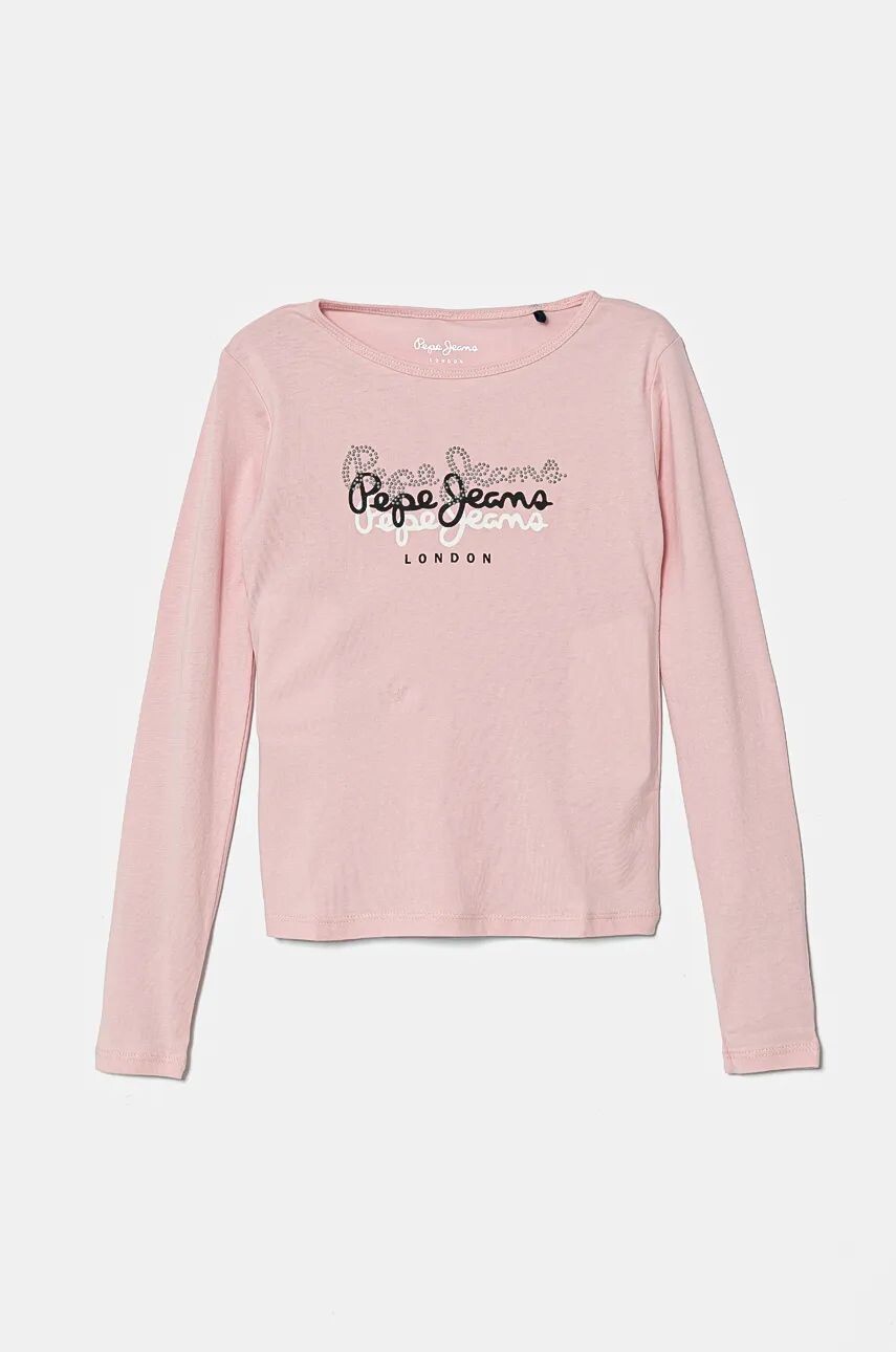 

Лонгслив Pepe Longsleeve для мальчиков из хлопка TIANNE Pepe Jeans, розовый