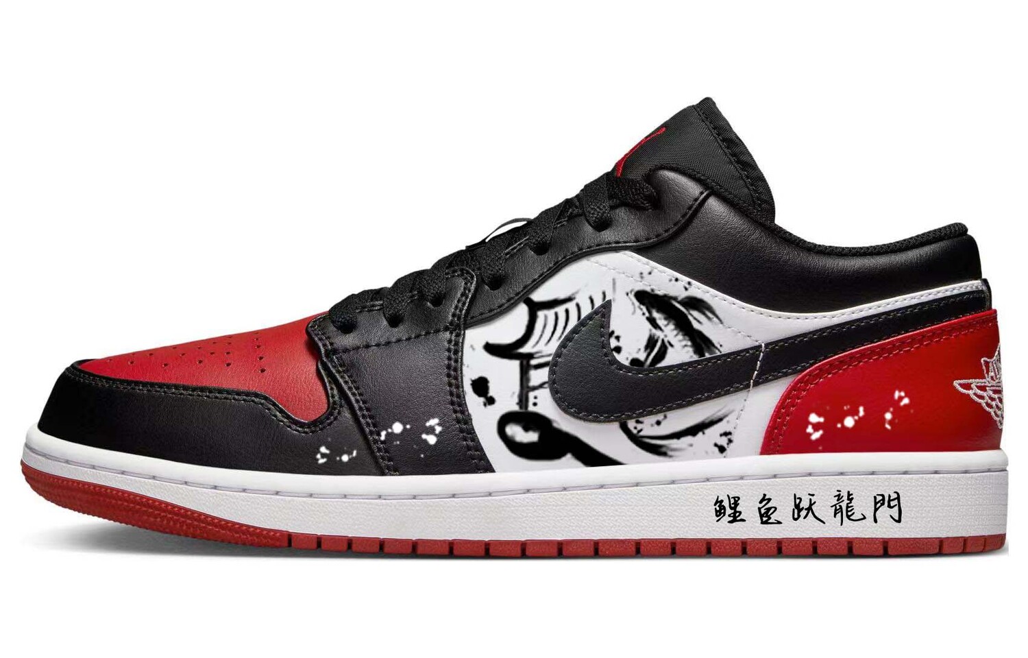 

Кроссовки Air Jordan 1 Vintage Basketball Shoes Men Low-top Black/Red, серый