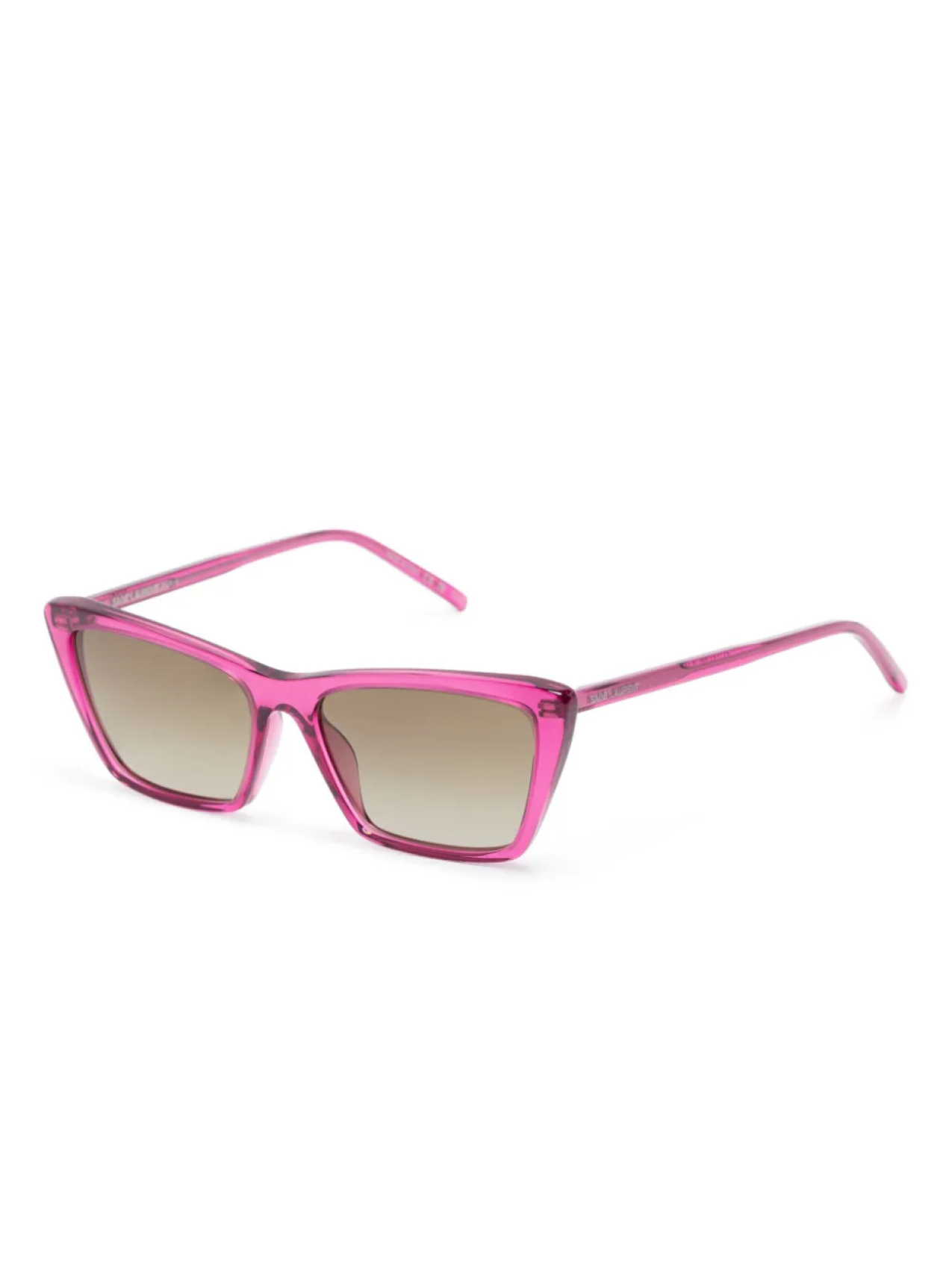 Солнцезащитные очки в квадратной оправе Saint Laurent Eyewear, розовый — фото 2