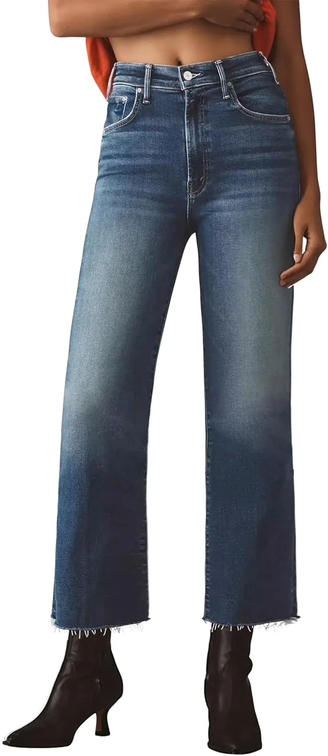 

Allimy женские джинсы с завышенной талией и прямыми штанинами, стрейч, с эффектом контроля живота