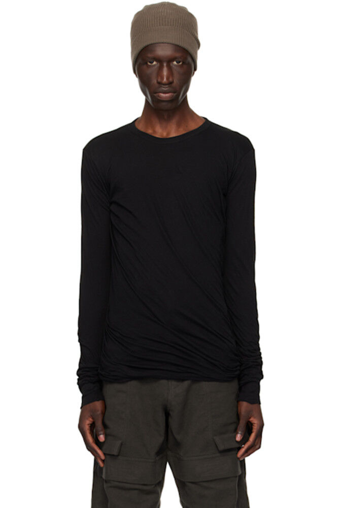 

Черная футболка Porterville Double с длинным рукавом Rick Owens