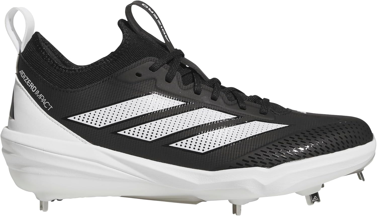 Мужские бейсбольные кроссовки Adidas Adizero Impact 2.0, белый/черный — фото 2