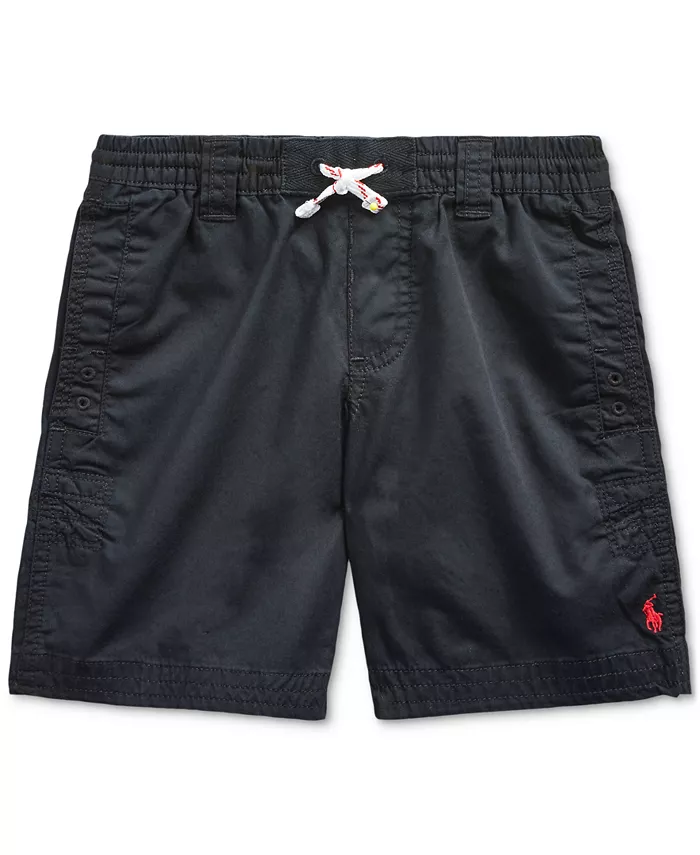 

Детские и мальчиковые хлопковые шорты из твила Polo Ralph Lauren, черный