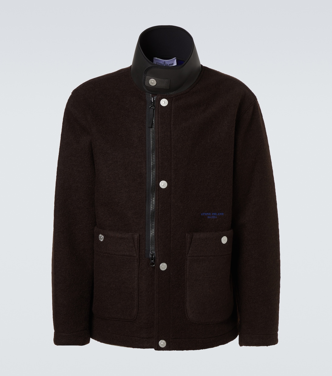 

Куртка из смесовой шерсти с логотипом Stone Island, коричневый