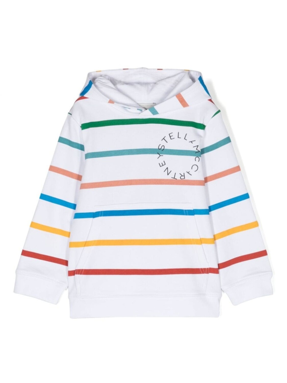 

Stella McCartney Kids худи с контрастными полосками и логотипом, белый