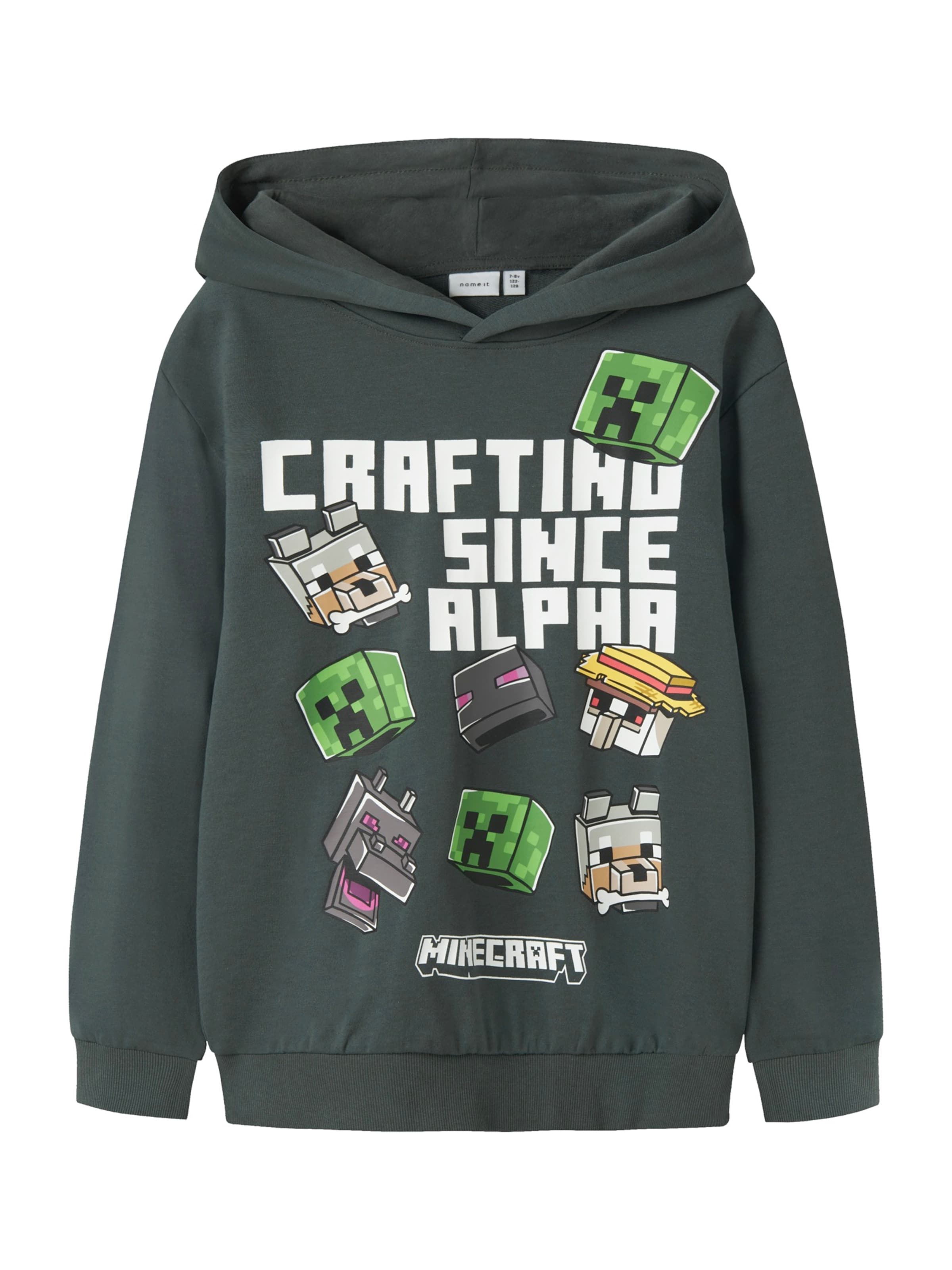 

NAME IT Толстовка 'NKMJET MINECRAFT' в темно-сером цвете