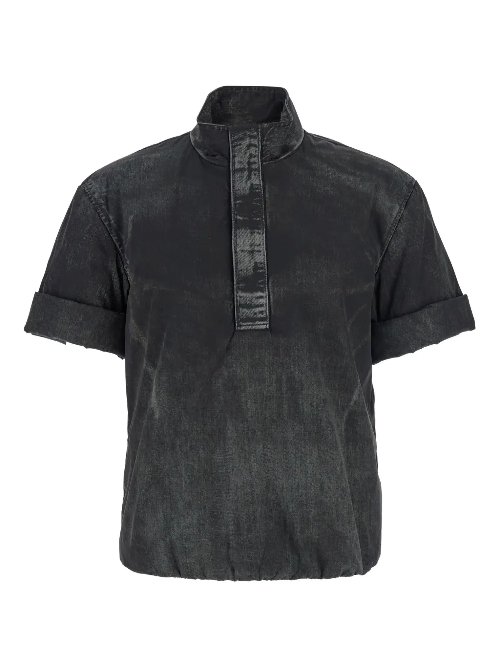 

Джинсовая рубашка с высоким воротником DIESEL, черный