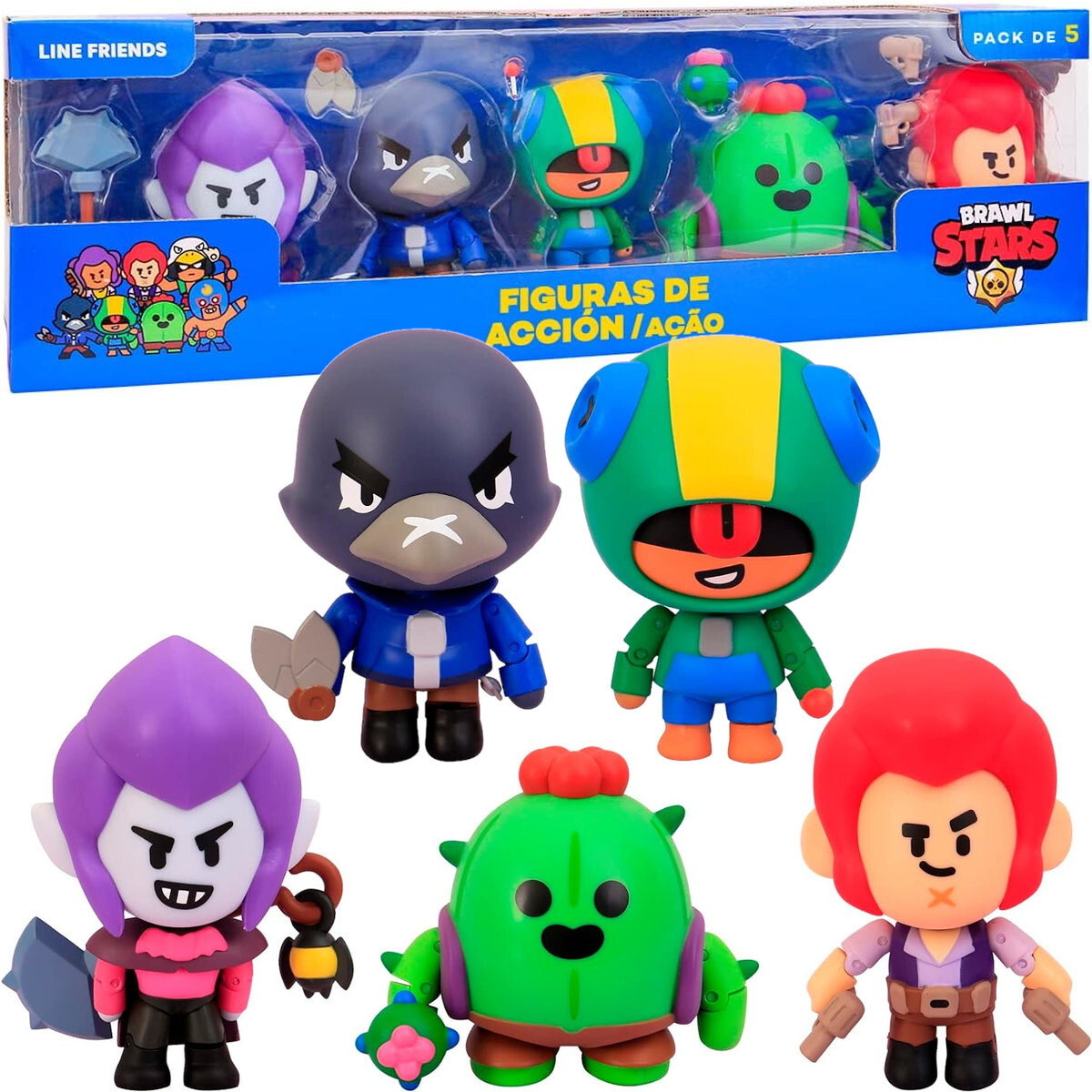 

Brawl Stars, мобильные фигурки бравлеров, 5 шт. PMI