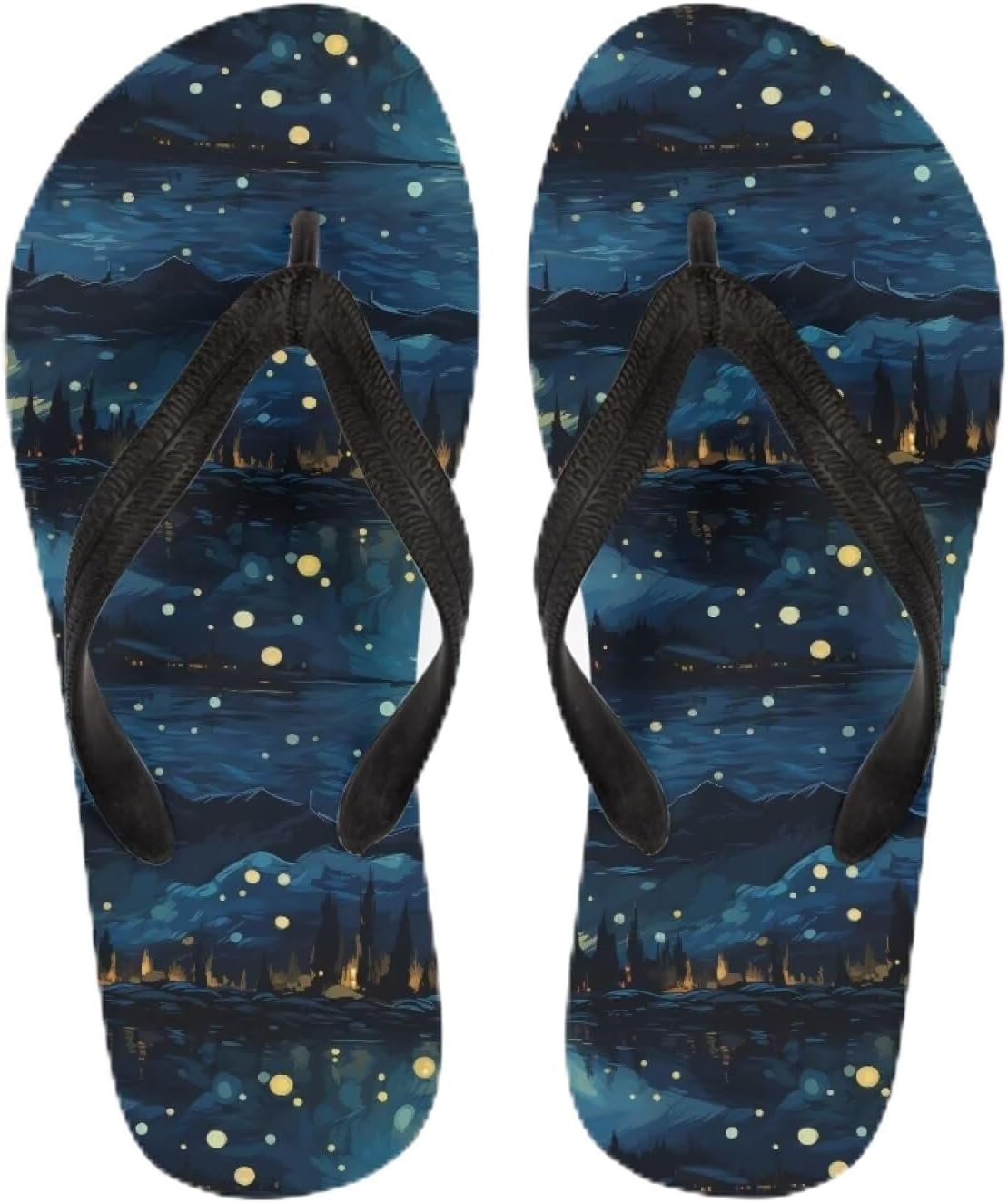 

Женские сандалии Semiouray с черепом, классические мужские шлепанцы в камуфляж, мягкие и удобные для ванной, унисекс, Night Sky