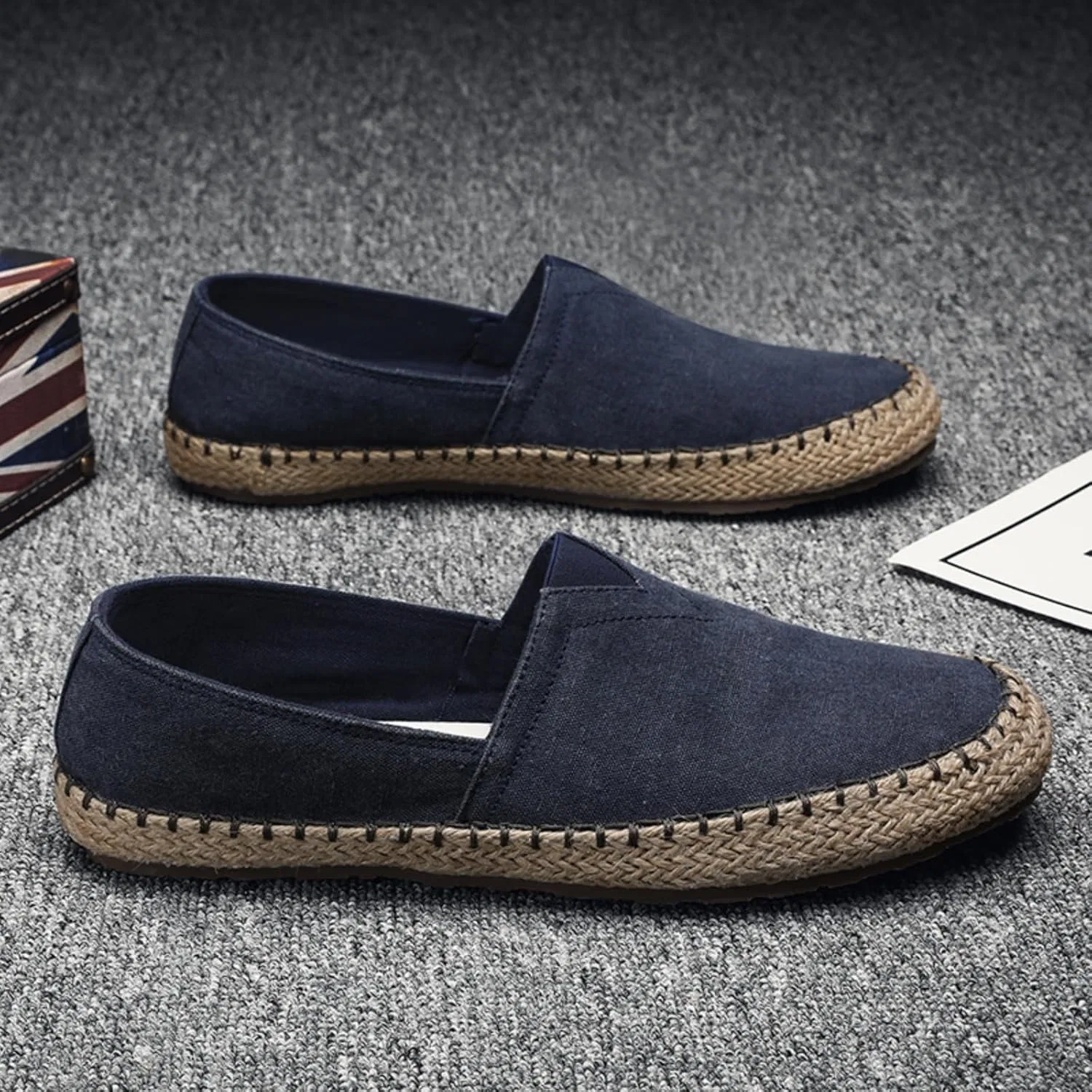 Лоферы Casual Canvas Slipon Shoes Moccasins, синий Khwfjas — фото 2