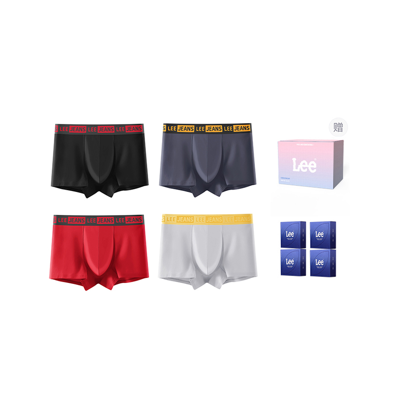 

Мужские трусы боксеры 4 шт Lee, светло-серый