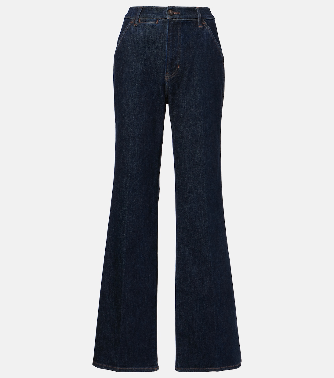 

Джинсы Crosbie с высокой талией и широкими штанинами Veronica Beard, Indigo Rinse