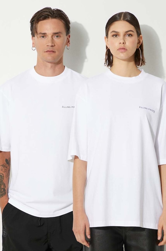 

Хлопковая футболка Boxy Filling Pieces, белый